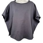 Frank & Eileen  Tee Lab Capelet Top Oversize Relaxed Fit Lagenlook Gray Photo 1