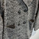 CAbi  Black & White Double Breasted Long Length Agent Jacket - size Medium Photo 3