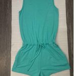 Gap Sleeveless Green Drawstring Waist.Romper S Tall Coconut Girl Costal Cowgirl Photo 2