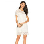 CUPCAKES & CASHMERE Shea White Lace Mini Swing Dress Photo 7