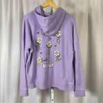 aLab Large Eat Dirt Skate Daisy Flower Graphic Hoodie Sweatshirt Lilac Street Purple Photo 1