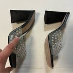 Schutz  Heel Lizah Crystal Vinyl Sandal Mule Slip On in Black Sz 8.5 NWOB *flaws* Photo 6