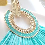 Free People New! FP Amber Raffia Earrings Photo 14