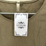 comfortable light weight sleeveless summer dress. Olive color. Green Size XXL Photo 2