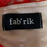 fab'rik  Red Floral Lace Embroidered V Neck Ruffle Sleeve A Line Mini Dress L Photo 3