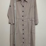 Ambiance Apparel Light Tan Shirt Dress Size 10 Photo 1
