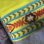 Lulumari NWT Lemon Yellow Flowing Embroidered Halter Crop Large Boho Chic Photo 14