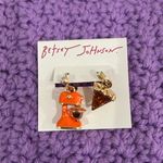 Betsey Johnson NWT  Pumpkin Pie Mixer Mismatched Earrings Photo 3