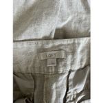 Loft Ann Taylor‎  Julie Cream Beige 100% Linen Wide Leg Trouser Pants Size 14 Photo 1