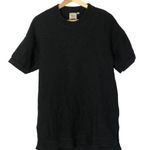 ELK Clothing Black Crewneck Sweater Knit Short Sleeve Tunic Mini Dress S Photo 0