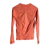 Athleta  Coral Orange Half Zip Tracker Long Sleeve Running Shirt Size Small Photo 5