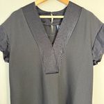 Maeve by Anthropologie Deep-V Dress Women's Small Black Slits Classic LBD NWOT Photo 6