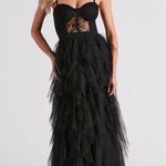 Windsor Ruth Formal Lace Tulle Ruffled Dress Photo 0
