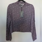 Bad Birdie UV Quarter zip Throwing Darts Nwt Sz M Purple Size M Photo 2