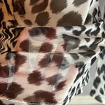 White House | Black Market semi sheer mesh snow leopard long sleeve top Size Small Photo 4