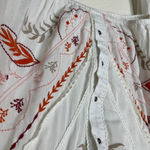 One Teaspoon  Gypsy Wanderer Cropped Blouse Embroidered Western Boho Top Size L Photo 3