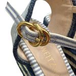 Stuart Weitzman Mirela Nautical Navy Blue White Espadrilles Sandals size 8.5 Photo 8