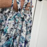 Sam Edelman Floral High-Low Dress in White and Blue Photo 6