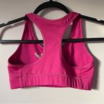 Nike Pro Dri Fit Workout Sports Bra sz XS Hot Neon Pink Running Yoga Racerback Photo 5