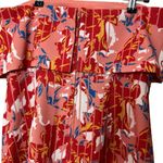 C/MEO COLLECTIVE Strapless Coral Print Midi Dress Women’s Size Large Photo 7