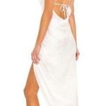 Amanda Uprichard X REVOLVE Silk Ruched Open Back Jasalina Midi Dress in Ivory S Photo 1