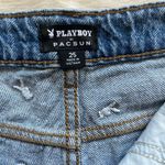 PacSun Playboy By Raining Bunnies Denim Mom Shorts Photo 4
