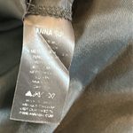 Anthropologie  Anna Sui Nagia Iris Black Silk Floral Metallic Halter Dress Size 0 Photo 9