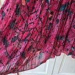 Ulla Johnson Helia Ruched Print Cotton Midi Dress Pink Snapdragon Size 2 Cut Out Photo 14