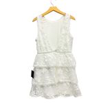 Lulus Look So Sweet White Embroidered Lace Mini Dress size Medium NWT Photo 3