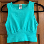 Gymshark Seamless Teal Blue Cropped Tank Top Photo 0