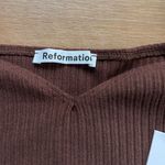 Reformation Cleona Knit Dress Small Café Small Photo 3