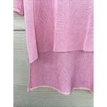 Sistes Italy Dusty Rose Metallic Detail Asymmetric Tunic Blouse Shirt Medium NEW Pink Photo 1