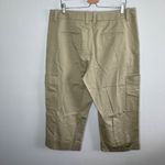 Vince  Womens Cotton Cropped Utility Pants Size 16 Khaki Photo 9