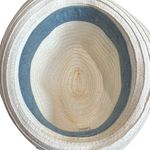 H&M Cream Straw Hat with Blue Band Size Medium Photo 2