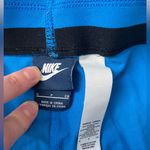 Nike  Womens Patterned Cropped Leggings Royal Blue and Black Size Small Gently Us Photo 7