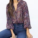 Evereve NWT  X Sanctuary Breezy Smock Neck Blouse Size S Photo 0