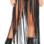 iHeartRaves Fierce In Fringe Suede High Waisted Skort Photo 0