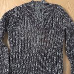 Women's Grey Black White Marled V Photo 2