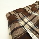 Vintage 90’s Pure Wool Plaid Wrap Pencil Skirt in Brown | Size S Photo 6