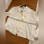 WAYF  Ivory Cream Top Blouse Bows Size Small *Flaws* Photo 8