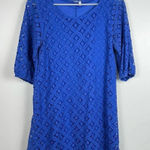 Everly  Blue Lace‎ Mod Shirt Dress Woman's Size Small Photo 0