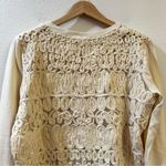 Anthropologie Akemi + Kin Ivory Long Sleeve Top Textured Sequin Size S Photo 5