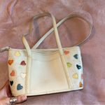 Brighton Brighten vintage white leather shoulder purse with colorful hearts Photo 1
