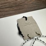 Urban Outfitters  White & Black Bead Beaded Hoop Dangle Drop Pierced Earrings Photo 4