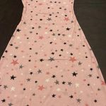 LuLaRoe Dani Stretch Pink White Gray Black Stars Long Maxi Dress Size Small Photo 4