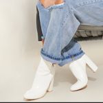 Pretty Little Thing white croc Behati ankle boots Photo 8