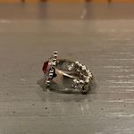 Paparazzi NWOT EXPECT SUNSHINE AND REIGN - RED GEM SILVER SUNBURST RING - Photo 3