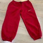 Adidas  original cropped red sweatpants size EU38 Photo 0