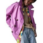 We The Free  Top Notch Orchid Leather Pea Coat Size XL New w/ Tag MSRP $698 SOO Photo 0