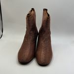 Robert Clergerie "Pany" Stretch Metal Lurex Mesh Mirrored Heel Ankle Boot Rust Size 6.5 Photo 1